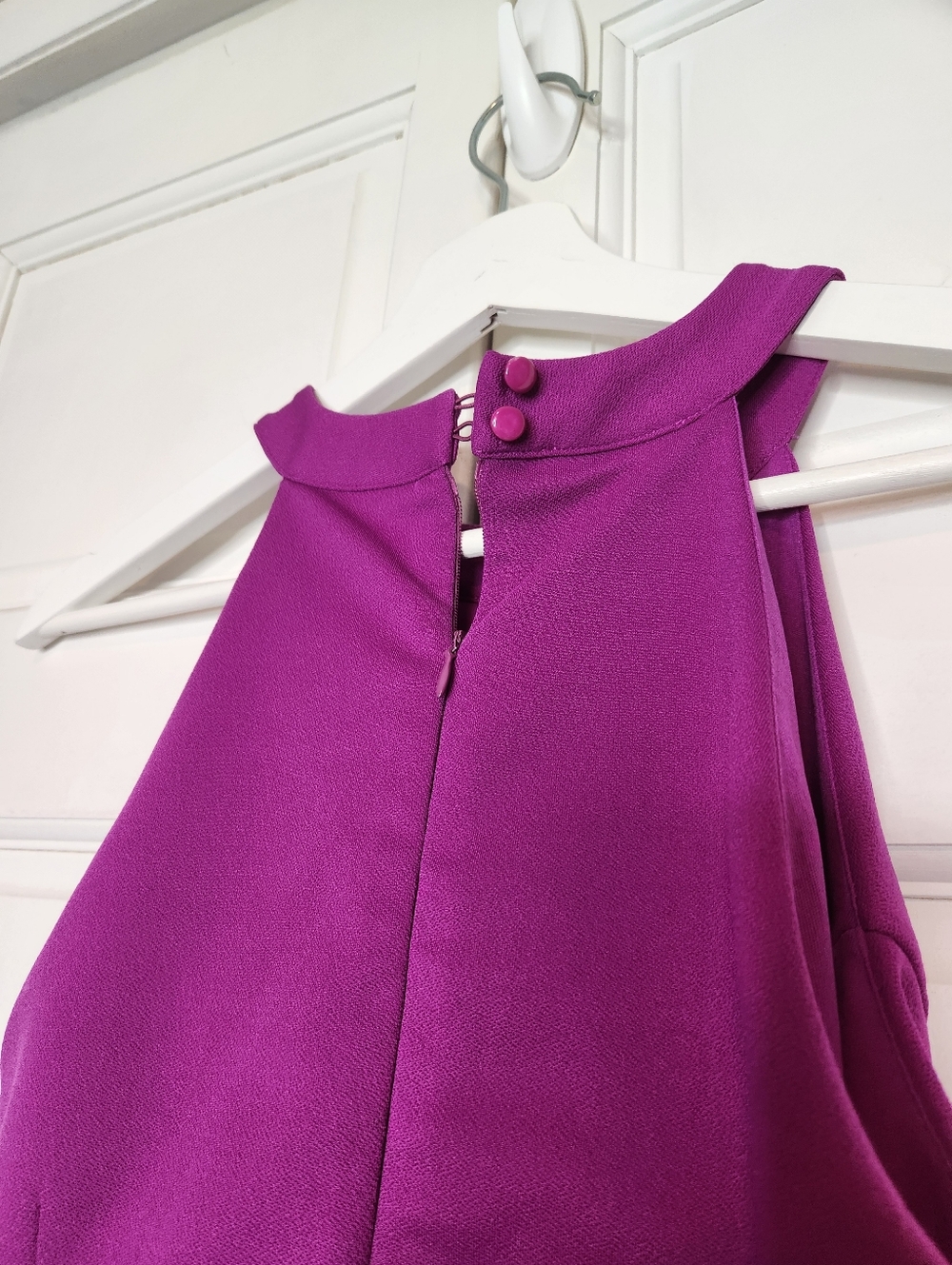 VENUS Magenta Sleeveless Halter Asymmetrical Cocktail Dress Size M - Picture 11 of 12